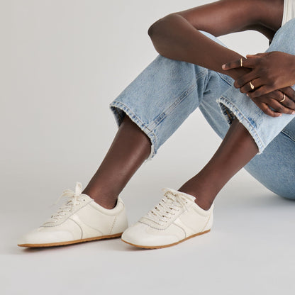 Dolce Vita SHOES Dorie White Leather Sneakers