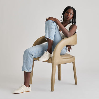 Dolce Vita SHOES Dorie White Leather Sneakers