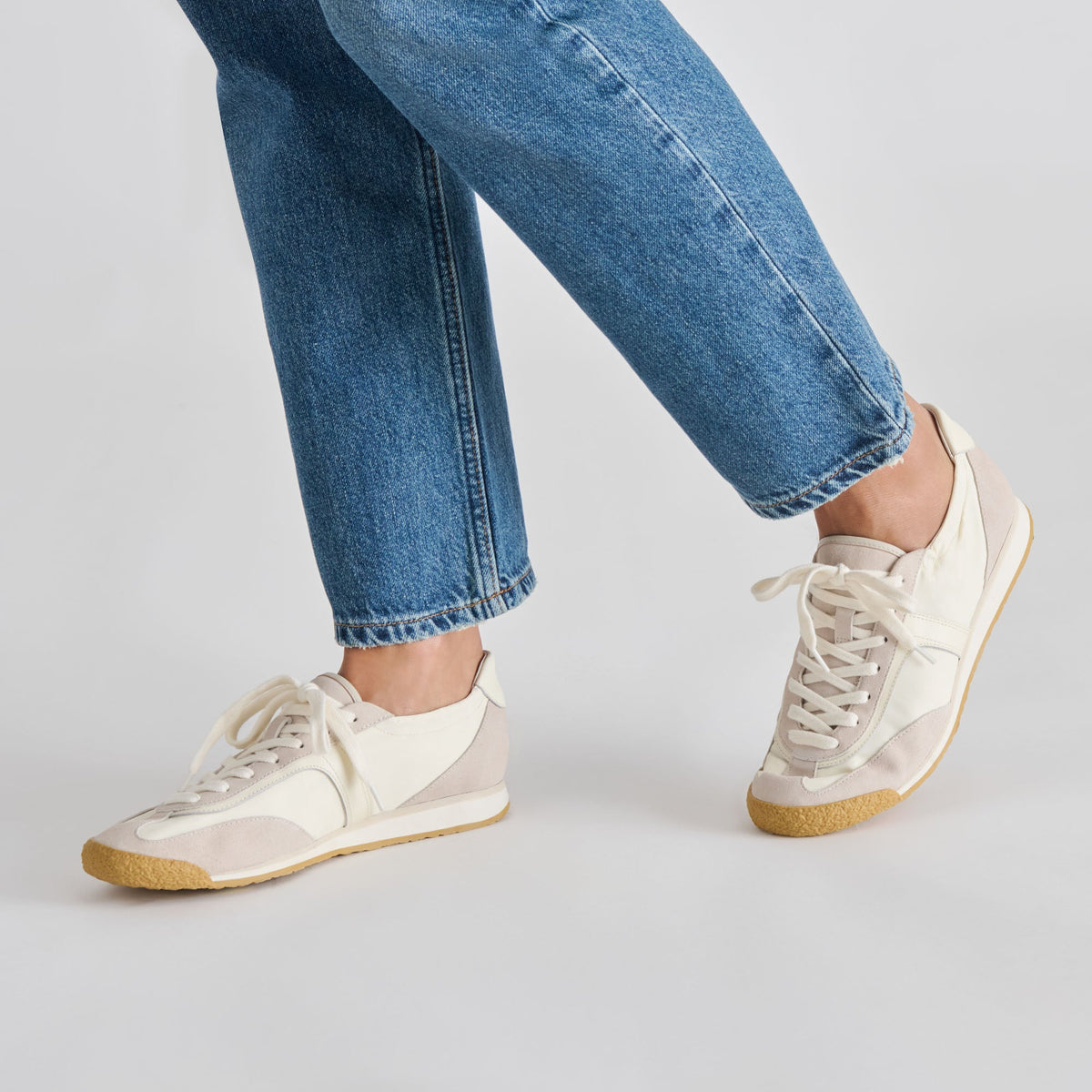 Dolce Vita SHOES Sariya White Nylon Sneakers