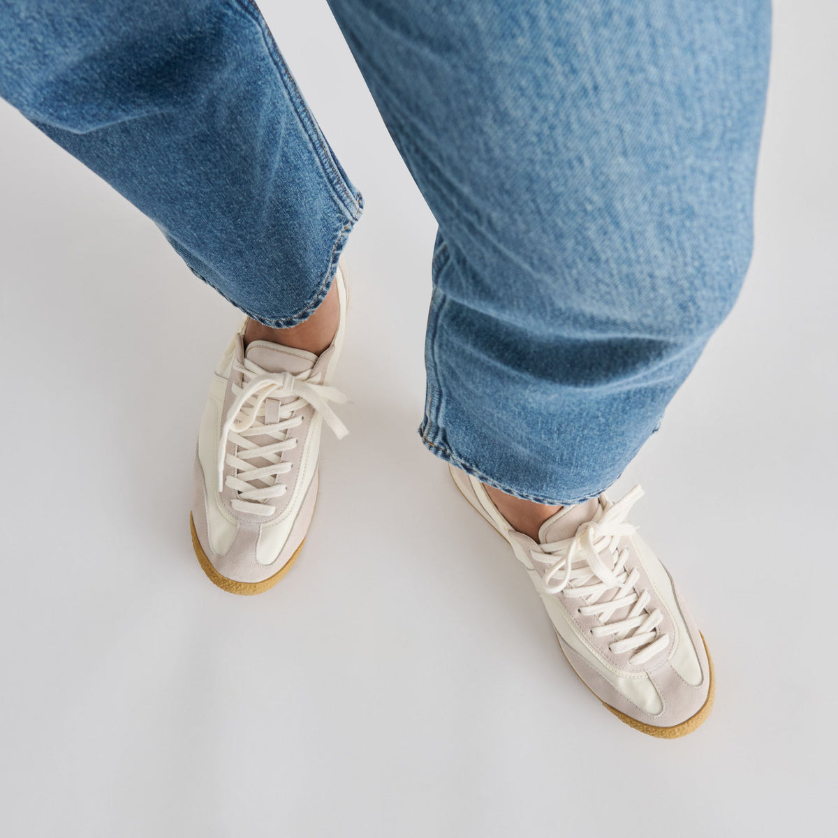Dolce Vita SHOES Sariya White Nylon Sneakers
