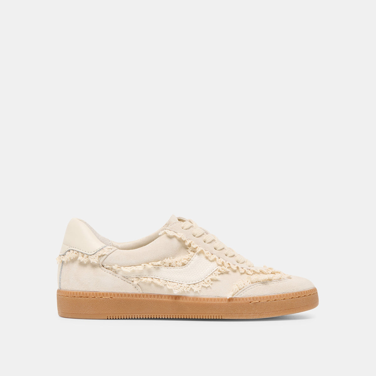 Dolce Vita SHOES Notice Lace Ivory Suede Sneakers