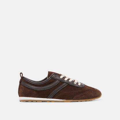 Dolce Vita SHOES Viper Dk Brown Suede Sneakers