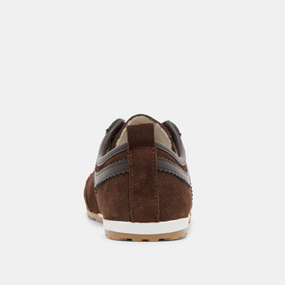 Dolce Vita SHOES Viper Dk Brown Suede Sneakers