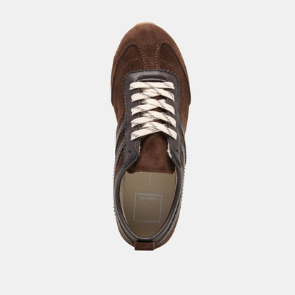Dolce Vita SHOES Viper Dk Brown Suede Sneakers