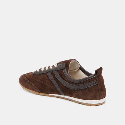 Dolce Vita SHOES Viper Dk Brown Suede Sneakers
