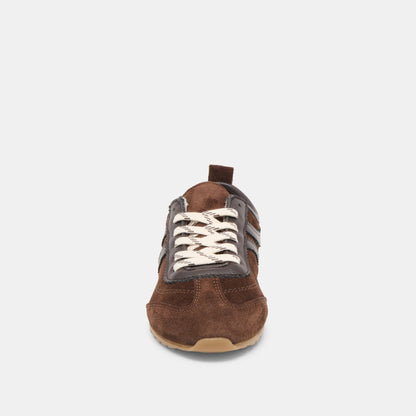 Dolce Vita SHOES Viper Dk Brown Suede Sneakers