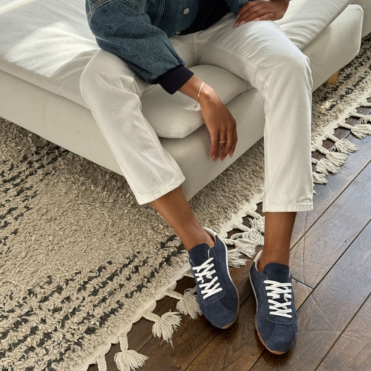 Dolce Vita SHOES Serina Navy Suede Sneakers