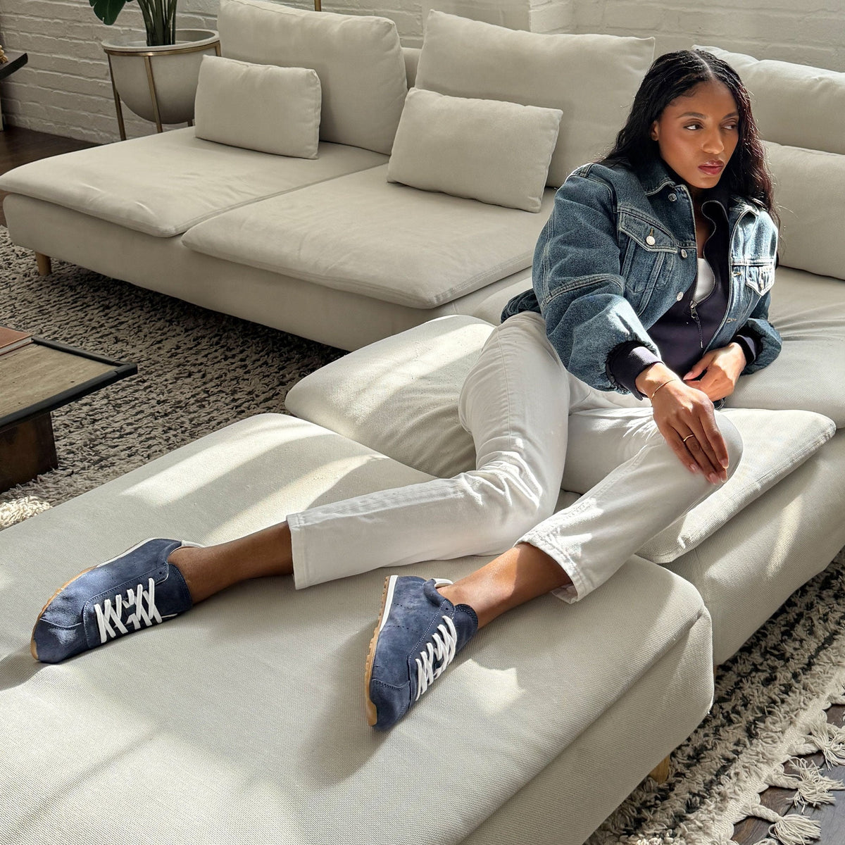 Dolce Vita SHOES Serina Navy Suede Sneakers
