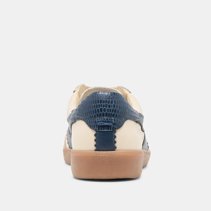 Dolce Vita SHOES Merit White Navy Leather Sneakers