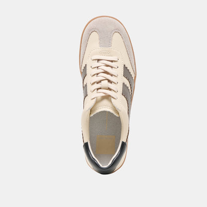 Dolce Vita SHOES Merit White Grey Leather Sneakers