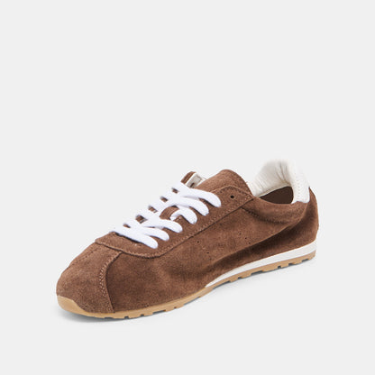 Dolce Vita SHOES Serina Dk Brown Suede Sneakers