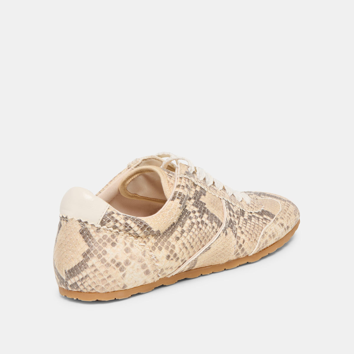 Dolce Vita SHOES Dorie Natural Snake Embossed Leather Sneakers
