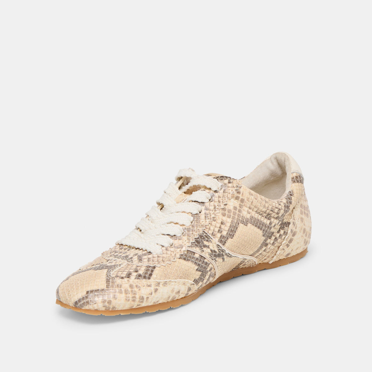 Dolce Vita SHOES Dorie Natural Snake Embossed Leather Sneakers