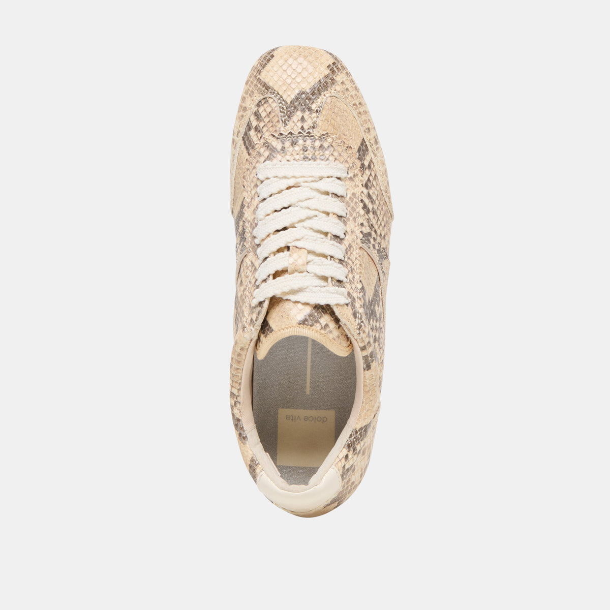Dolce Vita SHOES Dorie Natural Snake Embossed Leather Sneakers