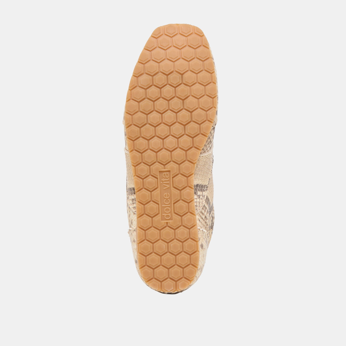Dolce Vita SHOES Dorie Natural Snake Embossed Leather Sneakers