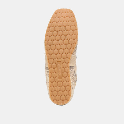 Dolce Vita SHOES Dorie Natural Snake Embossed Leather Sneakers