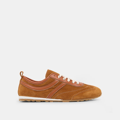 Dolce Vita SHOES Viper Cognac Suede Sneakers