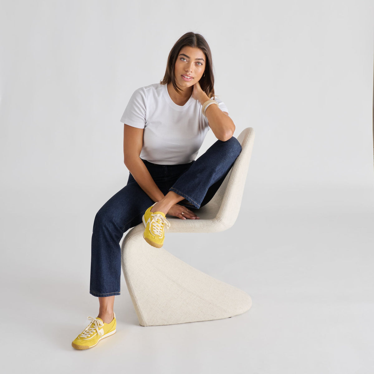 Dolce Vita SHOES Sariya Yellow Nylon Sneakers