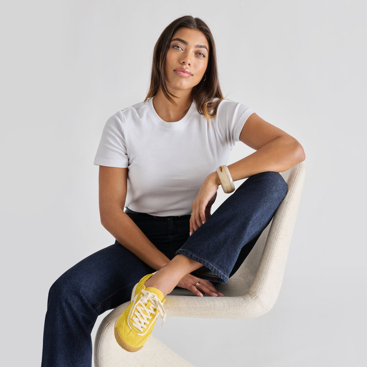 Dolce Vita SHOES Sariya Yellow Nylon Sneakers