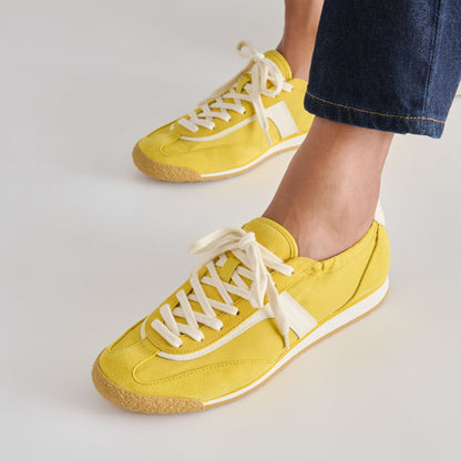 Dolce Vita SHOES Sariya Yellow Nylon Sneakers