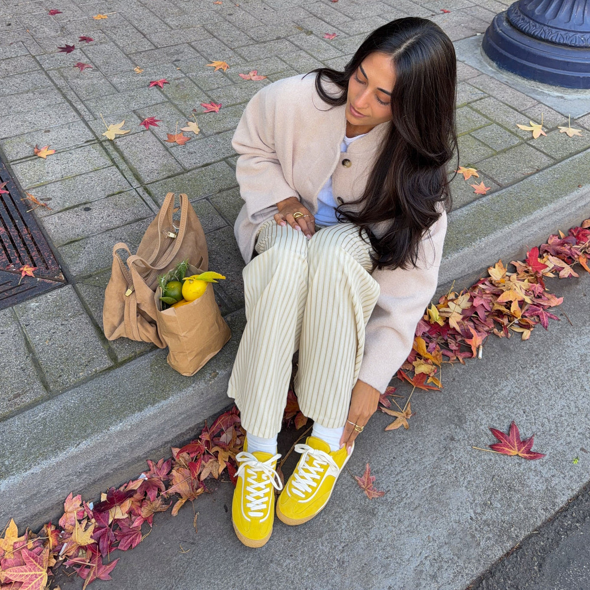 Dolce Vita SHOES Sariya Yellow Nylon Sneakers