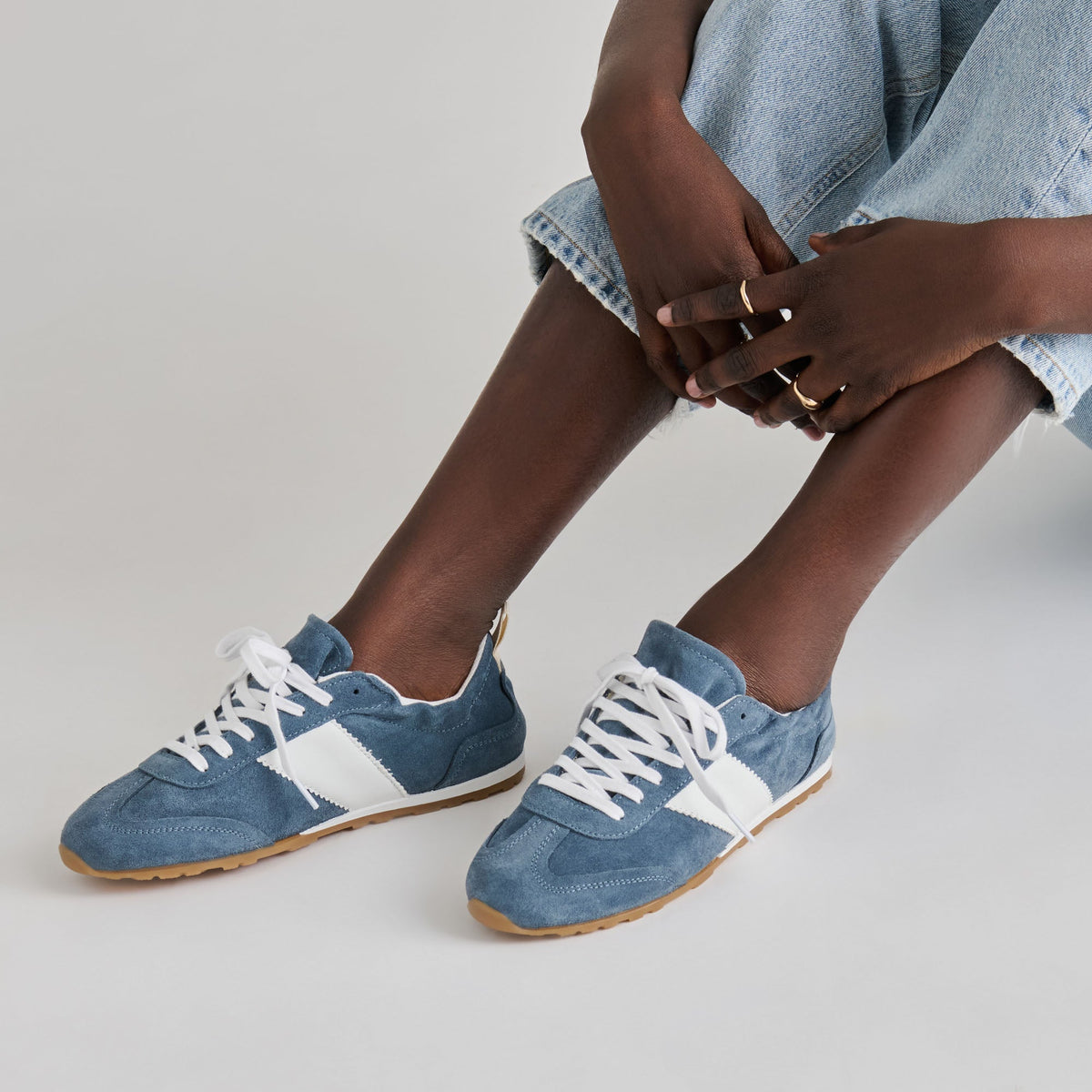 Dolce Vita SHOES Shyla Blue Suede Sneakers