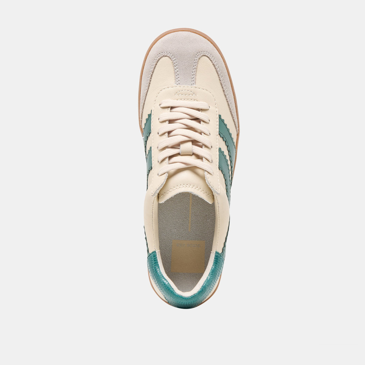 Dolce Vita SHOES Merit White Green Leather Sneakers