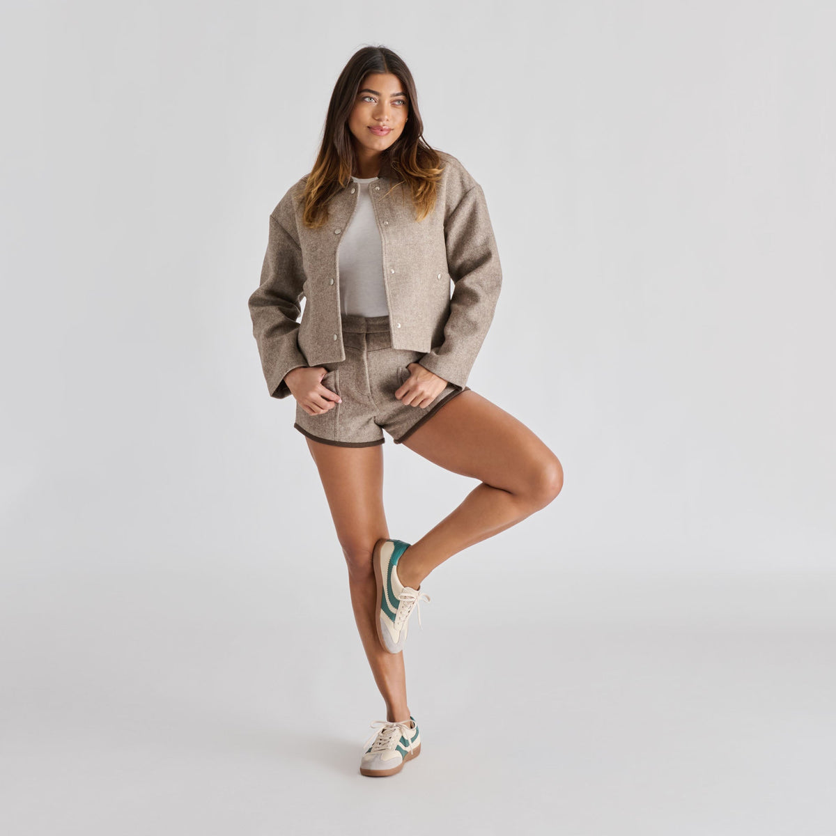 Dolce Vita SHOES Merit White Green Leather Sneakers