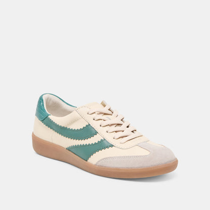 Dolce Vita SHOES Merit White Green Leather Sneakers