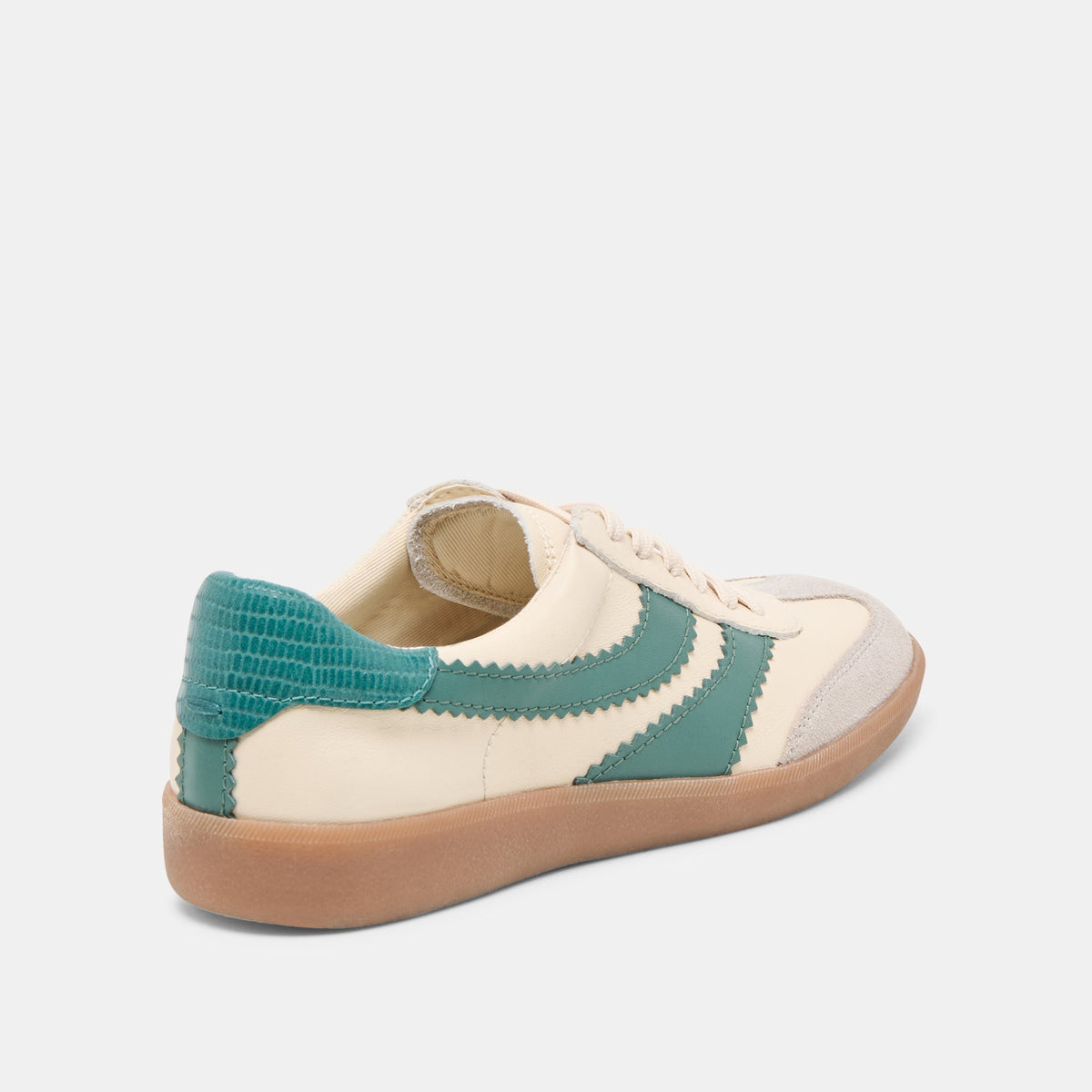 Dolce Vita SHOES Merit White Green Leather Sneakers