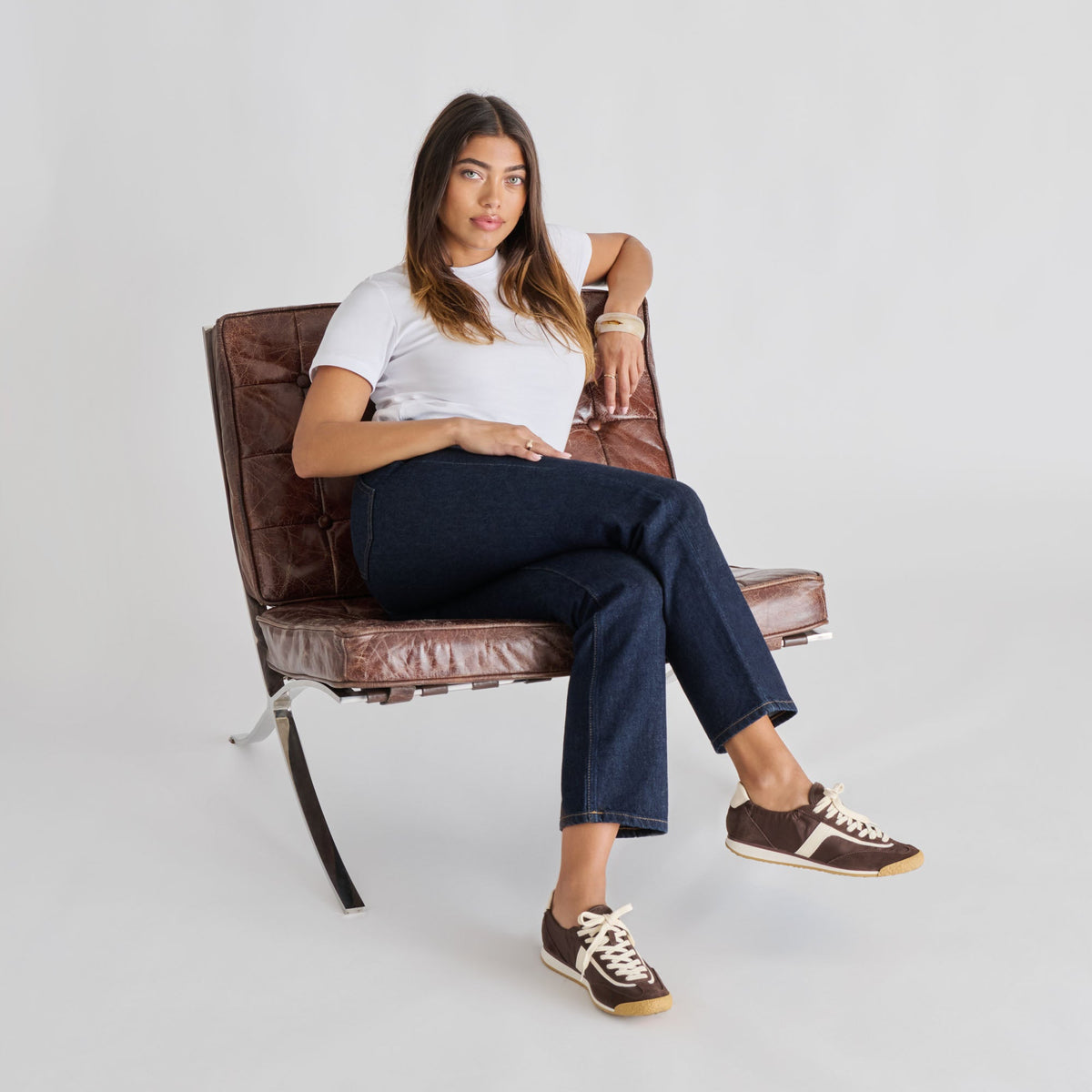 Dolce Vita SHOES Sariya Dk Brown Nylon Sneakers
