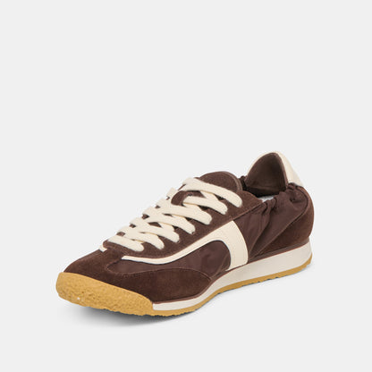 Dolce Vita SHOES Sariya Dk Brown Nylon Sneakers