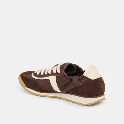 Dolce Vita SHOES Sariya Dk Brown Nylon Sneakers