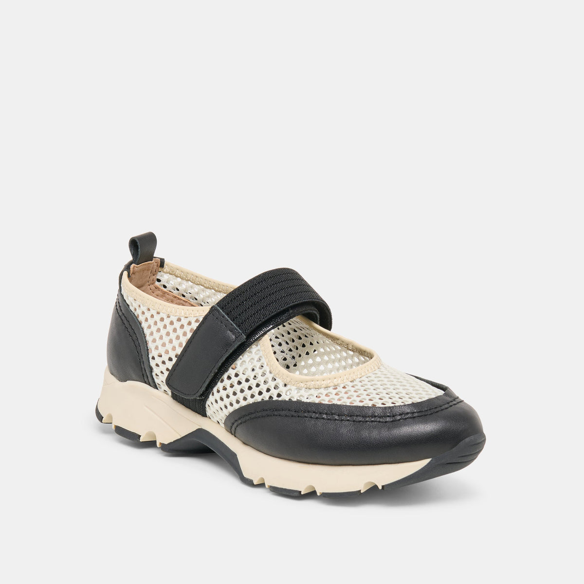 Dolce Vita SHOES Seline White Black Mesh Sneakers