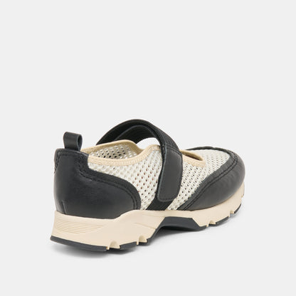Dolce Vita SHOES Seline White Black Mesh Sneakers