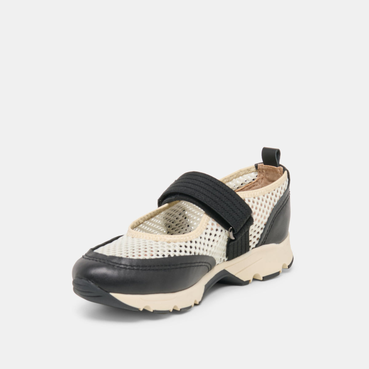 Dolce Vita SHOES Seline White Black Mesh Sneakers