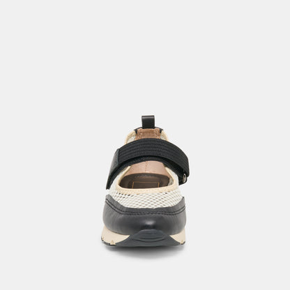 Dolce Vita SHOES Seline White Black Mesh Sneakers