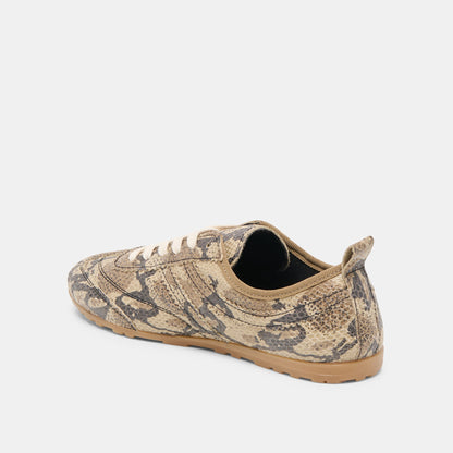 Dolce Vita SHOES Viper Snake Print Embossed Leather Sneakers