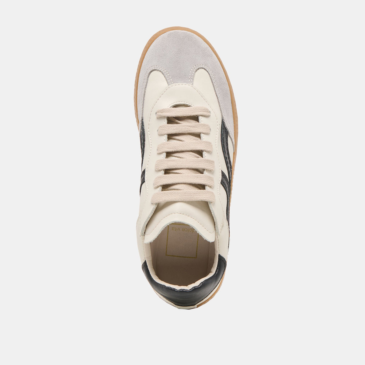 Dolce Vita SHOES Rebel White Black Leather Sneakers