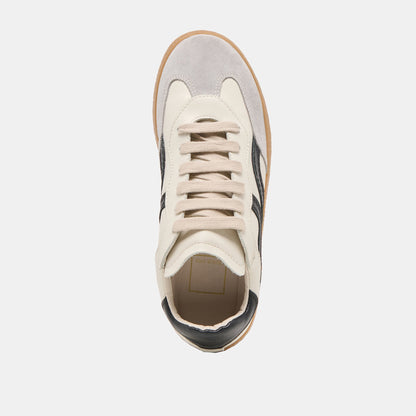 Dolce Vita SHOES Rebel White Black Leather Sneakers