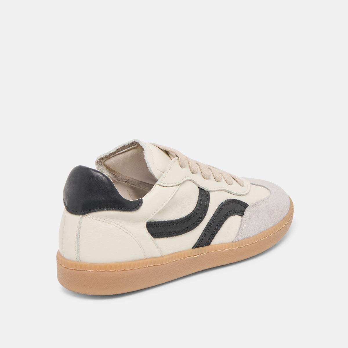 Dolce Vita SHOES Rebel White Black Leather Sneakers