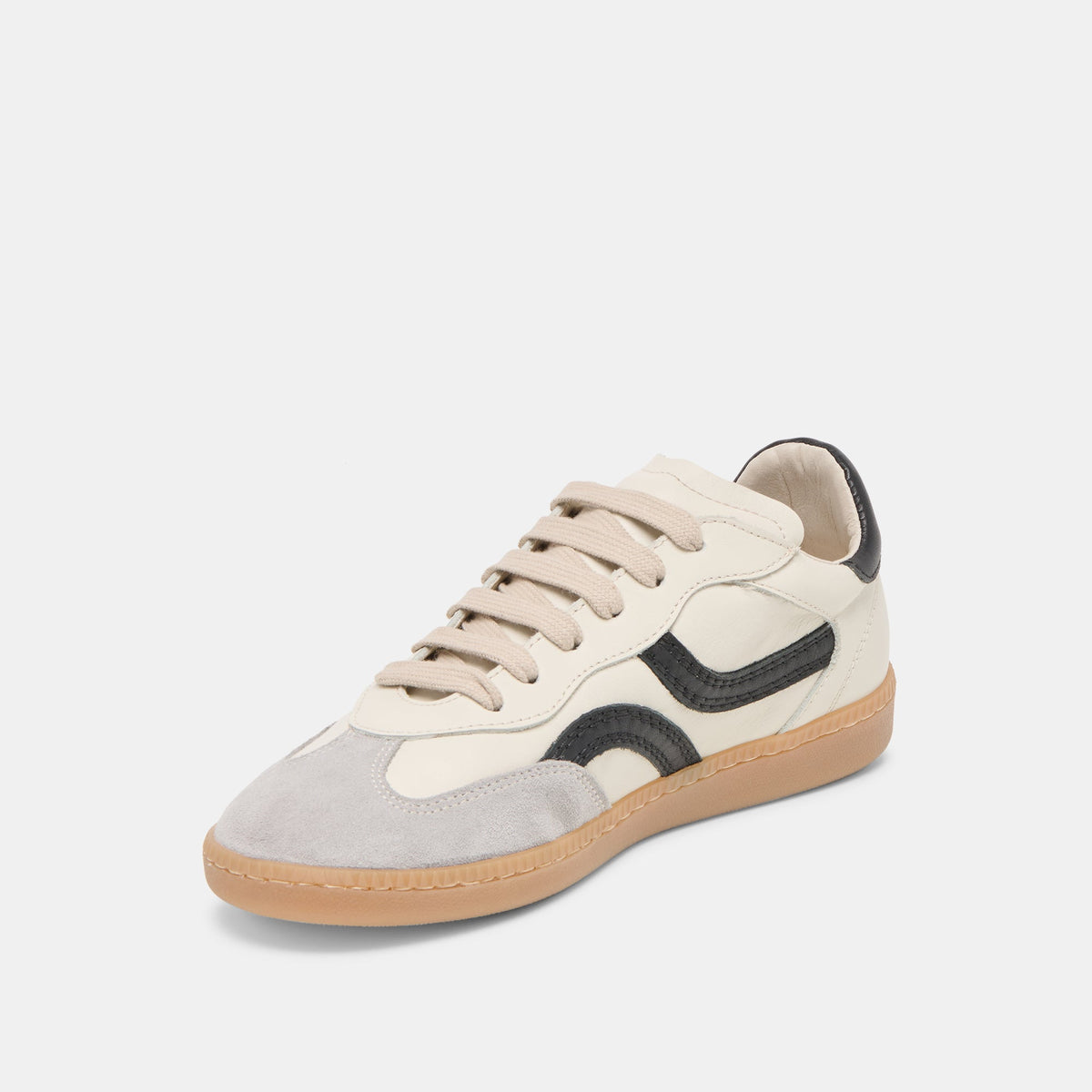 Dolce Vita SHOES Rebel White Black Leather Sneakers