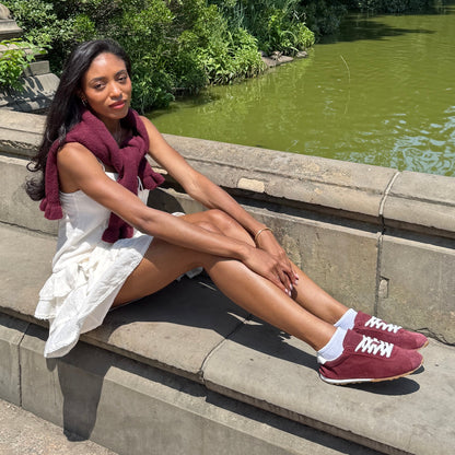 Dolce Vita SHOES Serina Burgundy Suede Sneakers