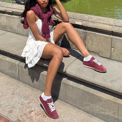 Dolce Vita SHOES Serina Burgundy Suede Sneakers