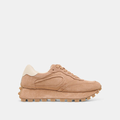 Dolce Vita SHOES Tricia Toffee Suede Sneakers