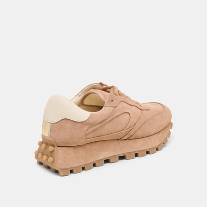 Dolce Vita SHOES Tricia Toffee Suede Sneakers