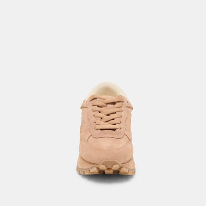 Dolce Vita SHOES Tricia Toffee Suede Sneakers