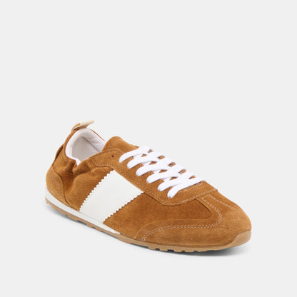 Dolce Vita SHOES Shyla Cognac Suede Sneakers