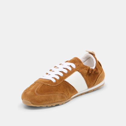 Dolce Vita SHOES Shyla Cognac Suede Sneakers