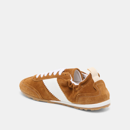 Dolce Vita SHOES Shyla Cognac Suede Sneakers